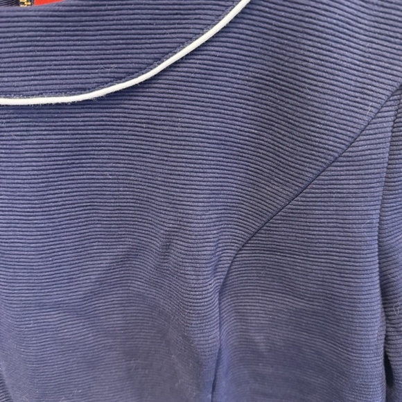 Biden Mia Ottoman Navy Midi Sheath Dress Women's Sz 14 Classic Preppy Academia - Picture 5 of 7